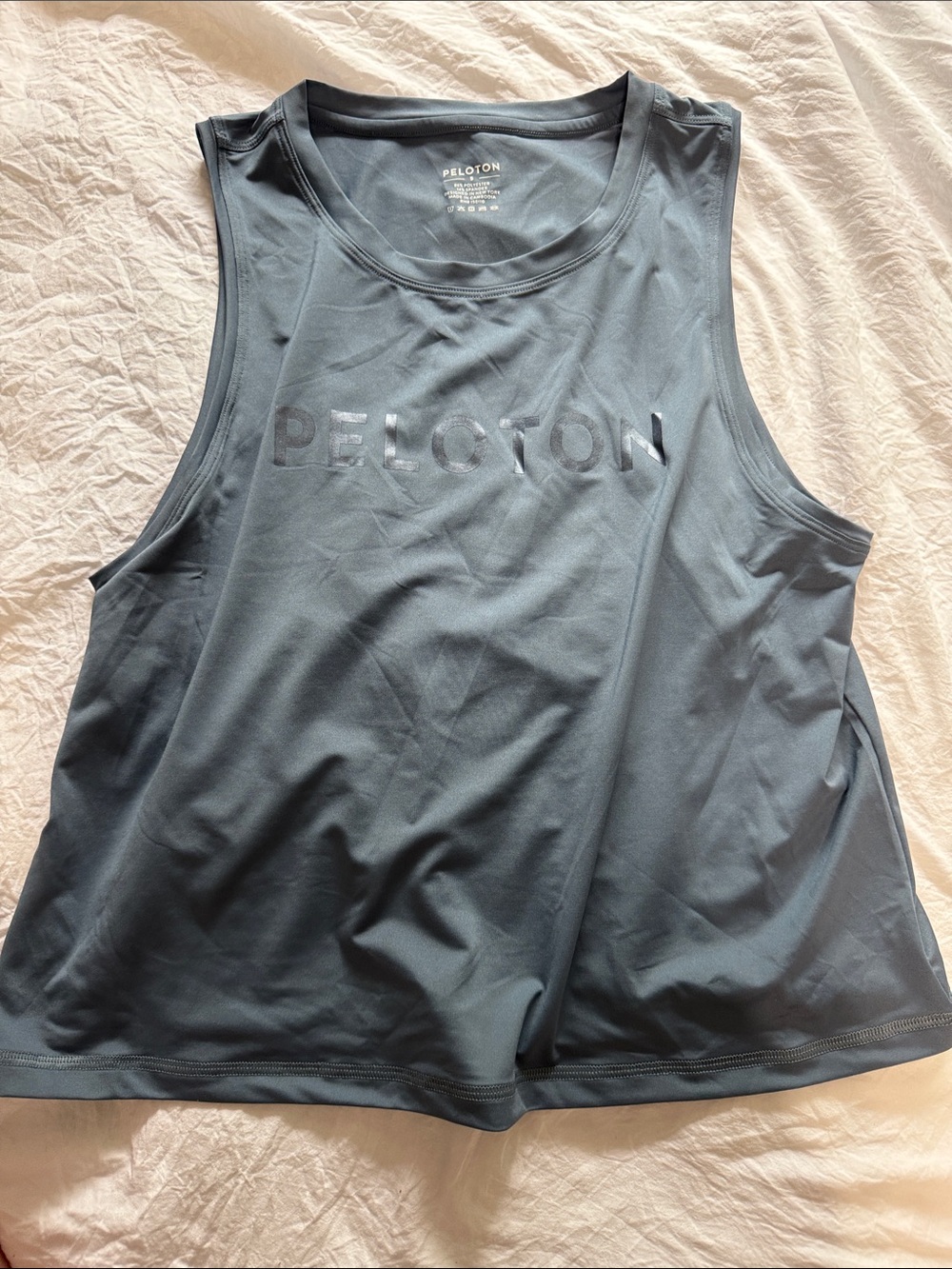 Peloton Slate Blue Performance Muscle Tank